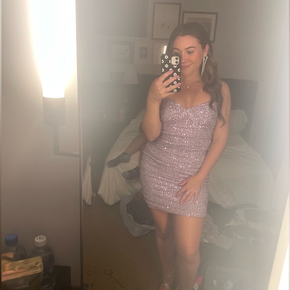 Hello Molly Dresses Hello Molly Purple Sequins Mini Dress Poshmark